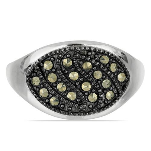 BUY AUSTRIAN MARCASITE GEMSTONE RING IN STERLING SILVER